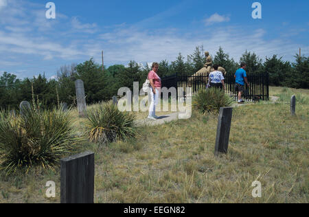 Boot Hill cemetery, western Nebraska, USA Stock Photo