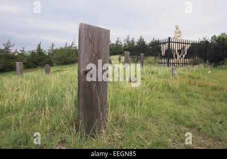 Boot Hill cemetery, western Nebraska, USA Stock Photo