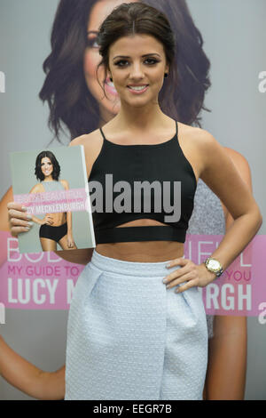 Milton Keynes, UK. 18th Jan, 2015. The former The Only Way Is Essex star Lucy Mecklenburgh signs her book 'Body Beautiful'. Credit:  Chris Yates/Alamy Live News Stock Photo