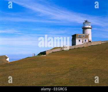 Belle Tout lighthouse on the Seven Sisters chalk cliffs in East Sussex Stock Photo