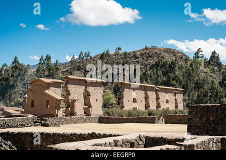 Temple of Wiracocha, Raqchi, Peru Stock Photo