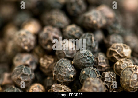 Close up of black peppercorns Stock Photo