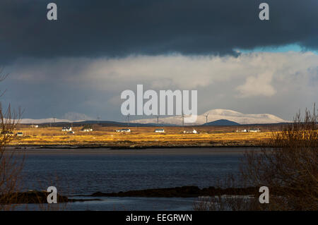 Ardara, County Donegal, Ireland. 18th Jan, 2015.  Stormclouds move in from Atlantic Ocean bringing more snow and sleet to the west coast.  Credit:  Richard Wayman/Alamy Live News Stock Photo