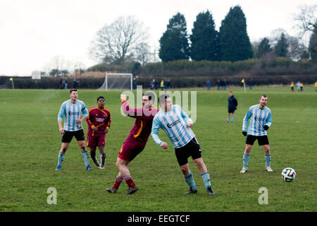 Sunday League football, Leamington Spa, Warwickshire, UK Stock Photo