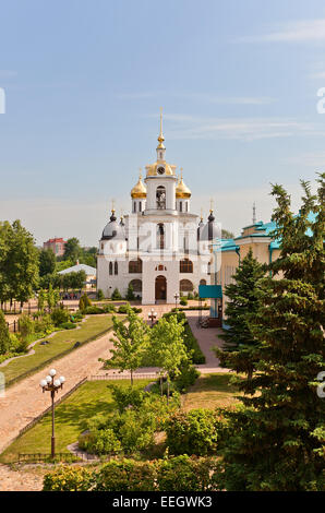 Dormition of the Theotokos Cathedral (circa 1512) in Dmitrov, Moscow Region. National historical monument of Russia Stock Photo