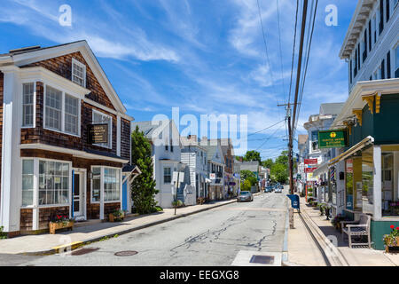 Main Street in the historic old town of Stonington, Connecticut, USA Stock Photo