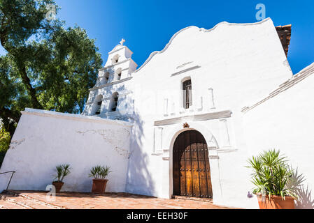 Mission Basilica San Diego de Alcala building. Historic site. San Diego, California,  United States. Stock Photo