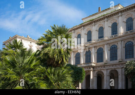 Rome, the Palazzo Barberini facade seen from the entrance garden Stock Photo