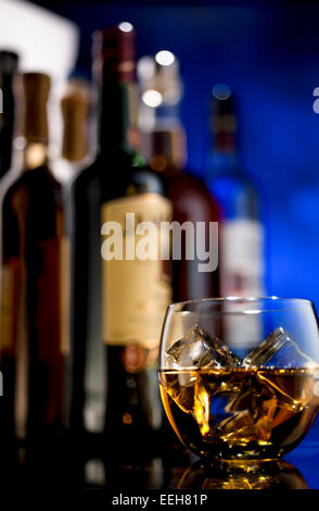 Jameson Irish Whiskey on the rocks Still life Stock Photo