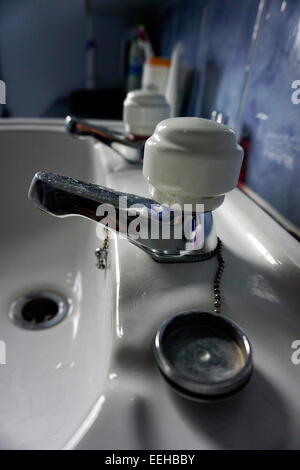 wash basin taps Stock Photo