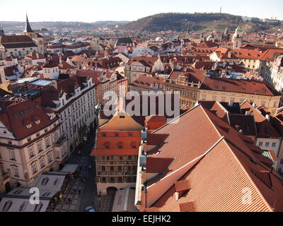 View from the Old Town Hall (Prague, Czech Republic) Stock Photo