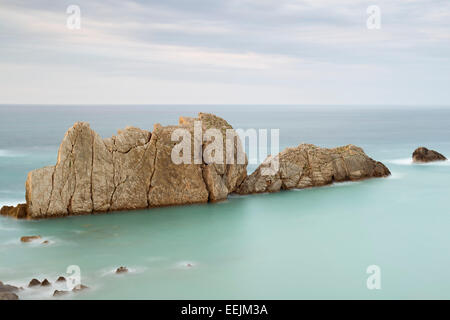 Beach of the Arnia, Liencres, Cantabria, Spain Stock Photo