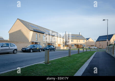 Trumpington Meadows new housing development. Trumpington, Cambridge, UK Stock Photo