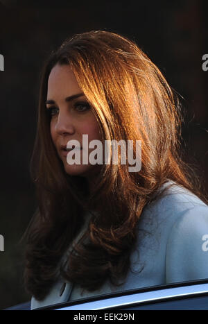 London, UK. 19th January, 2015. Catherine, Duchess arrives at the Kensington Aldrige Academy. Credit:  ZUMA Press, Inc./Alamy Live News Stock Photo