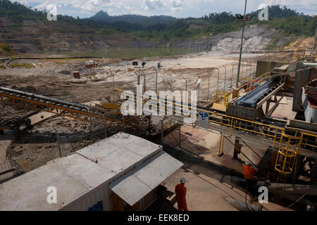 Activities on Kelian mine closure project. Stock Photo