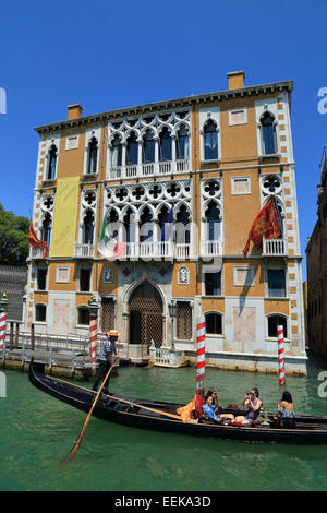 Palazzo Cavalli-Franchetti at Grand Canal, Venice Stock Photo