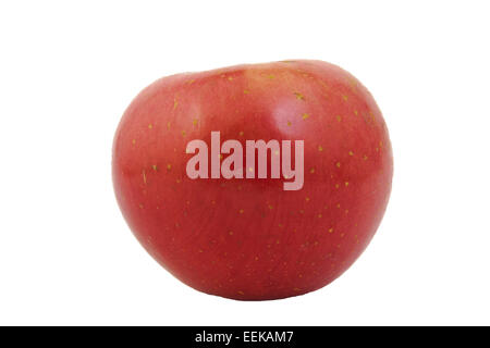 Front view of Red Fuji apple isolated on white Stock Photo
