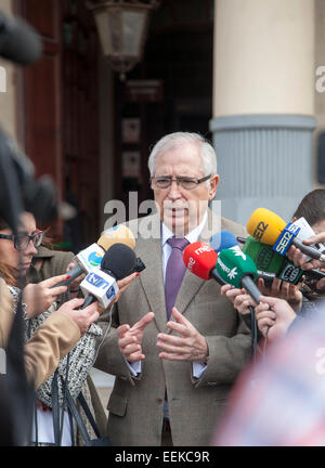 Melilla, Spain 12th January 2015, Juan José Imbroda Ortiz president of the autonomous city state of Melilla, a Spanish exclave i Stock Photo