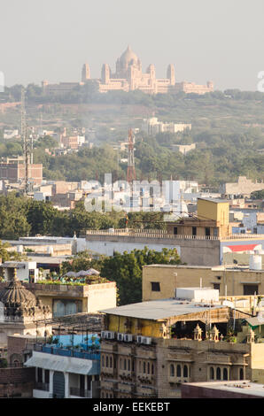 Jodhpur cityscape, with a view of the Umaid Bhawan Palace. in the distance. State of Rajasthan, India Stock Photo