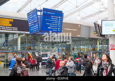 Manchester piccadilly railway station, lancashire,england Stock Photo