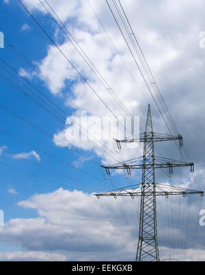 electricity pylon Stock Photo