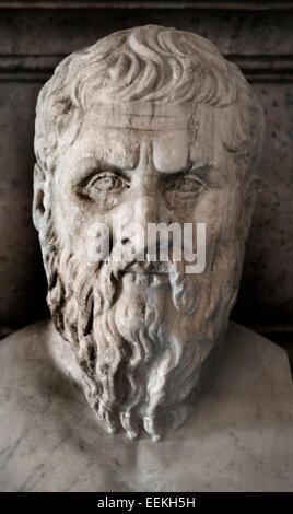 Portrait of Plato 428/427 – 348/347 BCE  Greek Rome Capitoline Museum Italy Italian Stock Photo