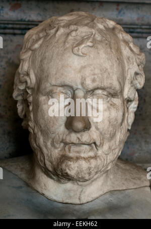 Bust of Aeschines. Marble, Roman copy after a Greek original of the late 4th century BCE.  Rome Capitoline Museum Italy Italian ( Aeschines  389 – 314 BC  was a Greek statesman and one of the ten Attic orators )  Aeschines. Stock Photo
