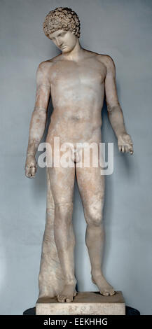 Capitoline Antinoos”. Marble, Roman copy (2nd century AD) of a Greek statue representing Hermes (4th century BC). From the villa Adriana in Tivoli.  Roman Rome Capitoline Museum Italy Italian Stock Photo