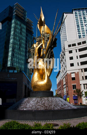 Baltimore, Maryland, Katyn Massacre Monument, Aliceanna Street, Stock Photo