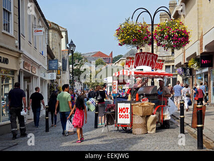 One of the main shopping streets in Truro, Cornwall, UK Stock Photo