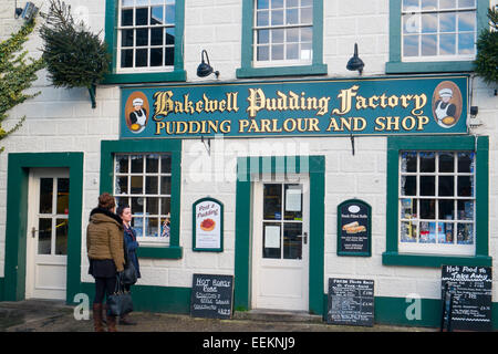 Bakewell pudding factory store in the peak district town of Bakewell,Derbyshire,England Stock Photo