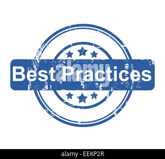 Best Practices business concept stamp with stars isolated on a white background. Stock Photo