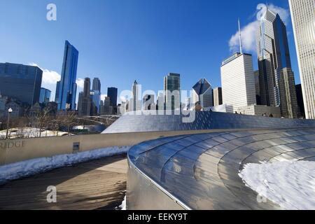 BP Pedestrian Bridge. Chicago, Illinois. Stock Photo