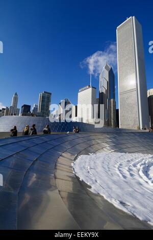 BP Pedestrian Bridge. Chicago, Illinois. Stock Photo