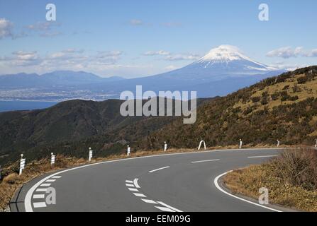 Mt. Fuji seen from West Izu Skyline Stock Photo