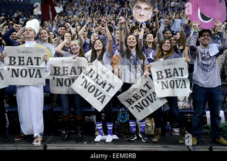 Washington, DC, USA. 19th Jan, 2015. 20150119 - Georgetown students cheer for their team before the start of an NCAA men's basketball game against Villanova at the Verizon Center in Washington. Georgetown defeated Villanova, 78-58. Credit:  Chuck Myers/ZUMA Wire/Alamy Live News Stock Photo