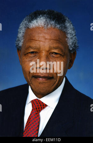 Mandela, Nelson, * 18.7.1918, South African politician (ANC), portrait, 1990s, African National Congress, Xhosa, politics, Nobel Stock Photo