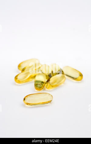 Evening Primrose Oil capsules. Stock Photo