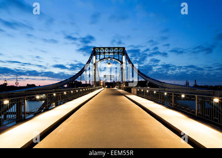 Kaiser Wilhelm Bridge, historic swing bridge from 1907 in the harbour, Wilhelmshaven, Lower Saxony, Germany Stock Photo