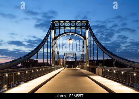 Kaiser Wilhelm Bridge, historic swing bridge from 1907 in the harbour, Wilhelmshaven, Lower Saxony, Germany Stock Photo