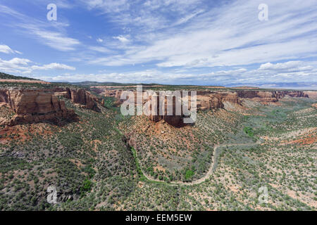 View from Ute Canyon View, Colorado National Monument, Grand Junction, Colorado, United States Stock Photo