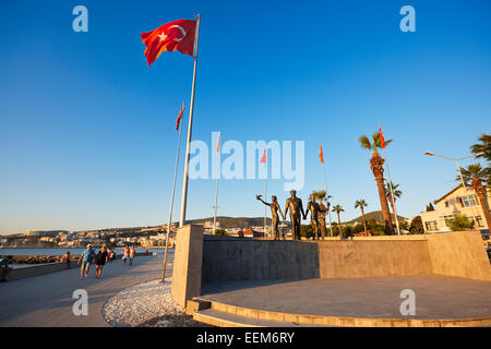 Monument of Ataturk and Youth. Kusadasi, Aydin Province, Turkey. Stock Photo