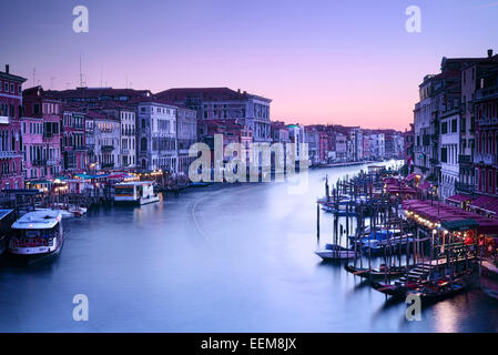 Italy, Venice, Sunset over Grand Canal Stock Photo