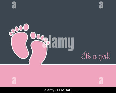 Simplistic baby shower greeting card invitation design Stock Photo