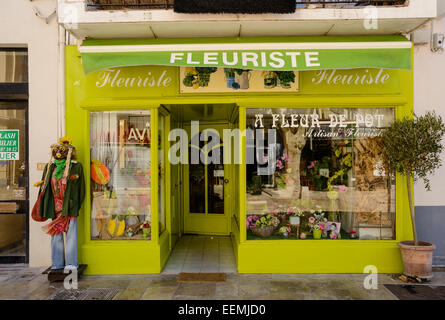 Florist in Martigues, Bouches du Rhone, PACA (Provence-Alpes-Cote d'Azur), France Stock Photo