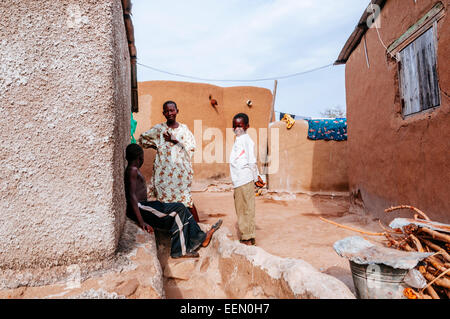 Children in a Kassena village, Ghana. Stock Photo