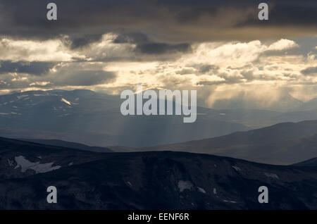 abendliche Lichtstimmung im Dovrefjell-Sunndalsfjella Nationalpark, Oppland Fylke, Norwegen, September 2011 Stock Photo