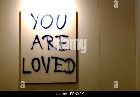 London, UK. 20th Jan, 2015. You are Loved Credit:  Rachel Megawhat/Alamy Live News Stock Photo