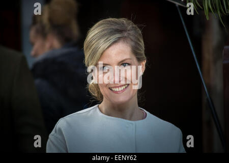 London, UK. 20th Jan, 2015. The Earl and Countess of Wessex attend an engagement in support of The Queen's Diamond Jubilee Trust and Tomorrow's People charity on The Countess' 50th birthday at St. Anselm's Church, Kennington. Credit: Guy Corbishley/Alamy Live News Stock Photo