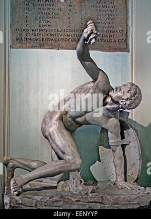 Statue of a wounded warrior (I century A.D.) Roman Rome Capitoline Museum Italy Italian Stock Photo